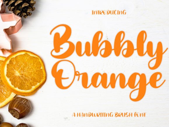 Bubbly Orange Font: Cute Handwriting for Branding