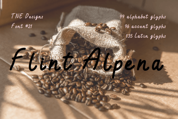 Flint Alpena Font: Friendly Handwritten Script for Small Business Branding