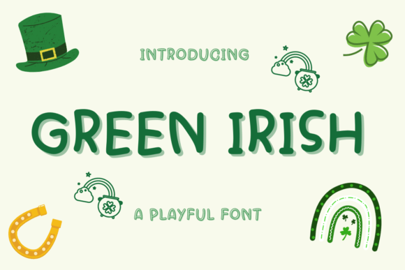 Green Irish Font: A Cute Handwritten Typeface for Branding