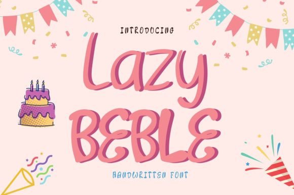 Lazy Beble Font for Editorial Design and Blog Branding