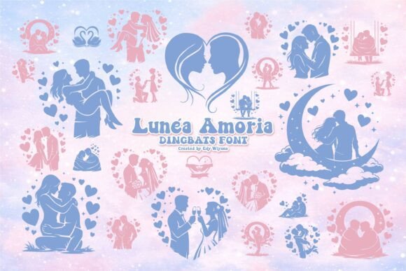 Lunéa Amoria Font: Romantic Dingbats for Digital Campaigns