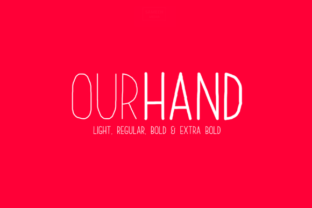 Our Hand Family Font for Handmade Labels and Crafts