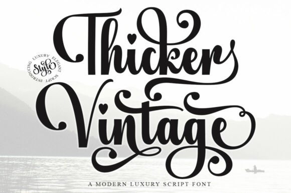 Thicker Vintage Font for Modern Web Design