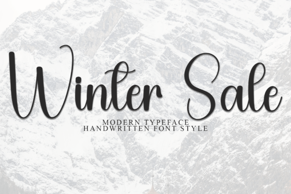 Winter Sale Font: Elegant Script for Boutique Branding
